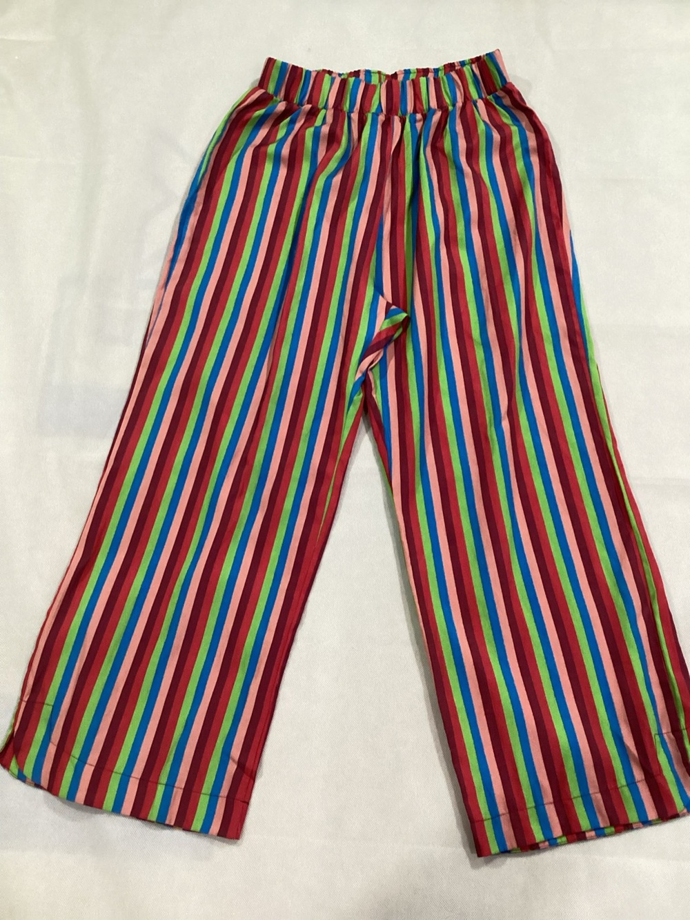 Pink skies  stripes multicolored lose fit pants size small 7/27